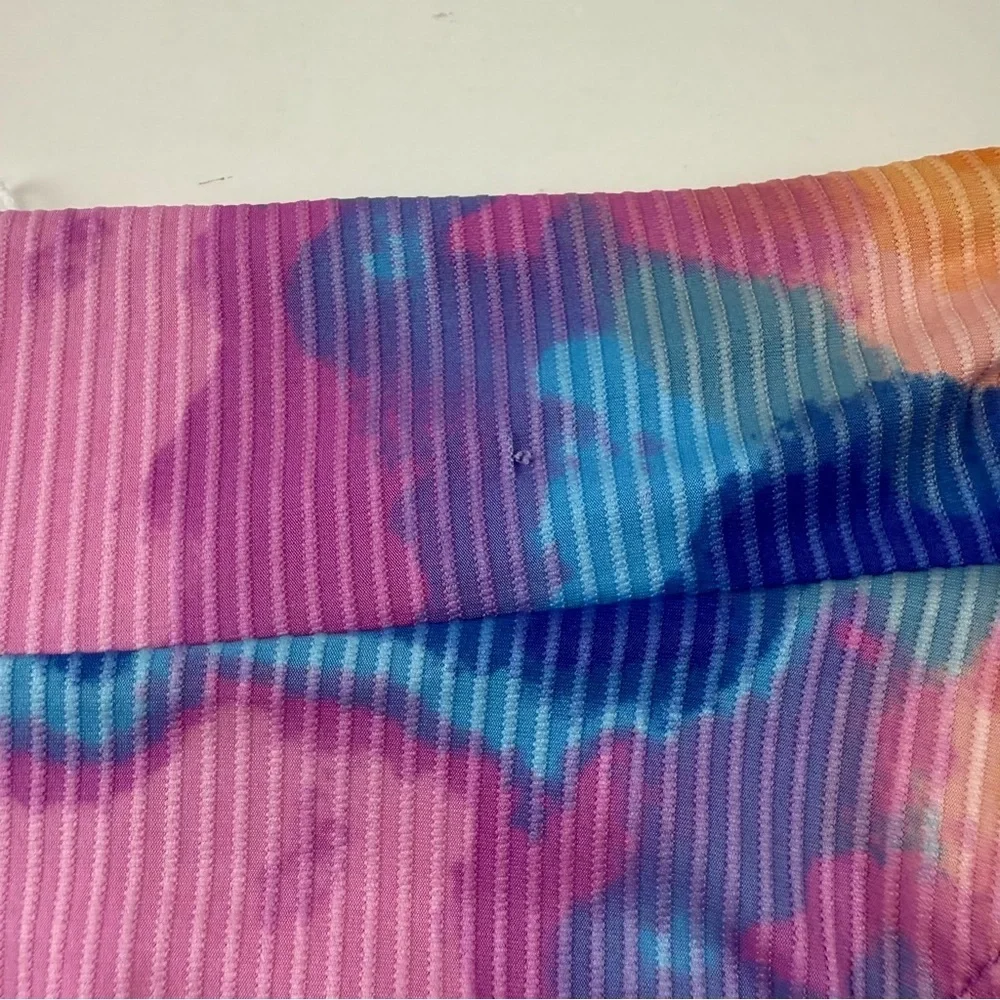 Salt + Cove Bikini Bottom Junior Size XS Pink Multi Hazy Pattern Swim Ribbed NWT